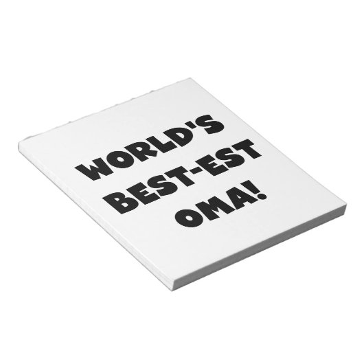 Beste Oma Black- of White-cadeautjes ter wereld Notitieblok (Schuin)