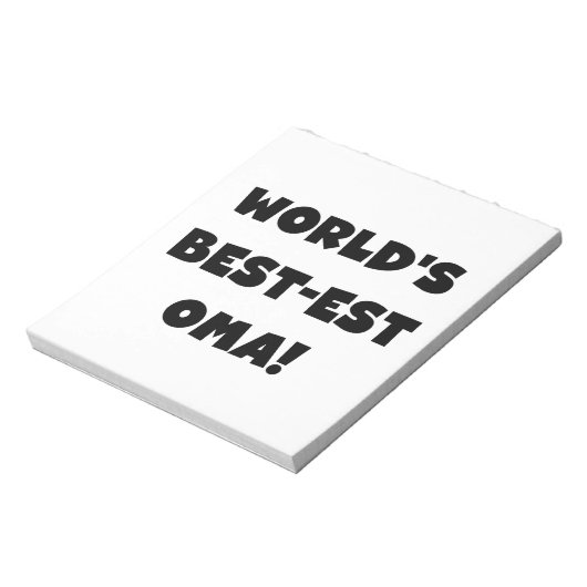 Beste Oma Black- of White-cadeautjes ter wereld Notitieblok (Linkerzijde)