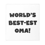 Beste Oma Black- of White-cadeautjes ter wereld Notitieblok (Voorkant)