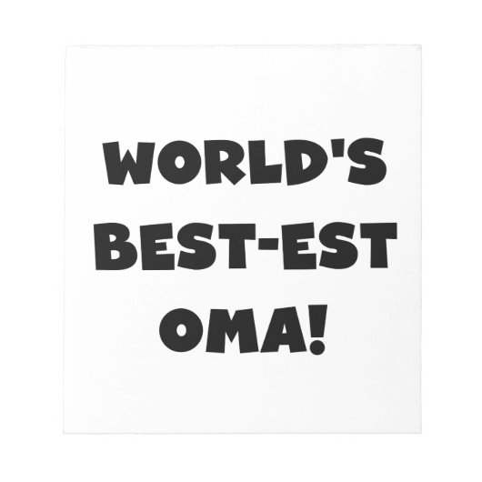 Beste Oma Black- of White-cadeautjes ter wereld Notitieblok (Voorkant)