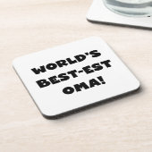 Beste Oma Black- of White-cadeautjes ter wereld Onderzetter (Linkerzijde)