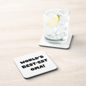 Beste Oma Black- of White-cadeautjes ter wereld Onderzetter (Rechterzijde)