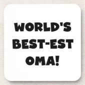 Beste Oma Black- of White-cadeautjes ter wereld Onderzetter (Voorkant)