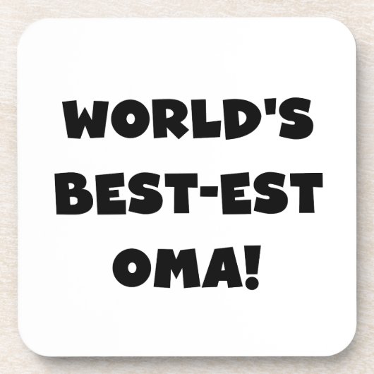 Beste Oma Black- of White-cadeautjes ter wereld Onderzetter (Voorkant)