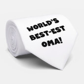 Beste Oma Black- of White-cadeautjes ter wereld Stropdas (Opgerold)
