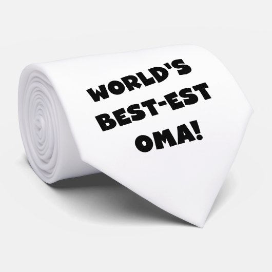 Beste Oma Black- of White-cadeautjes ter wereld Stropdas (Opgerold)