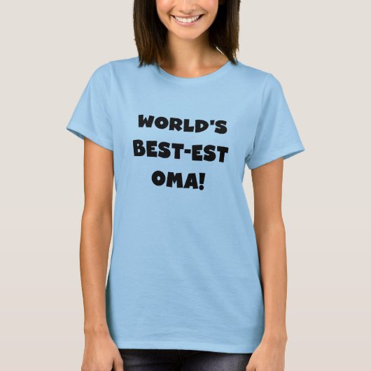 Beste Oma Black- of White-cadeautjes ter wereld T-shirt (Voorkant)