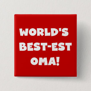 Beste Oma Black- of White-cadeautjes ter wereld Vierkante Button 5,1 Cm