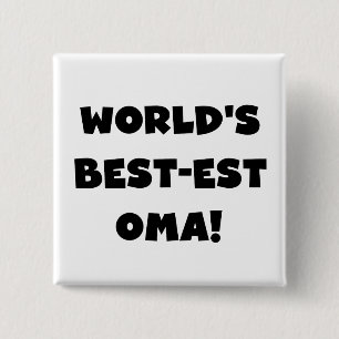 Beste Oma Black- of White-cadeautjes ter wereld Vierkante Button 5,1 Cm