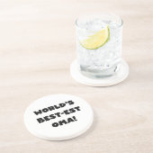 Beste Oma Black- of White-cadeautjes ter wereld Zandsteen Onderzetter (Zijkant)