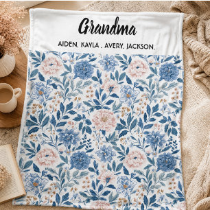 Beste oma bloem ooit Gelukkige opa- en oma-dag Fleece Deken