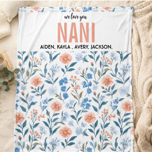 Beste oma bloem ooit Gelukkige opa en oma dag Fleece Deken