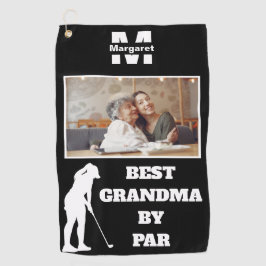 Beste Oma By Par Golf met aangepaste foto Golfhanddoek
