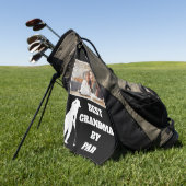 Beste Oma By Par Golf met aangepaste foto Golfhanddoek (Groen)