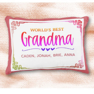 Beste oma cadeau! Gepersonaliseerd Accent Kussen