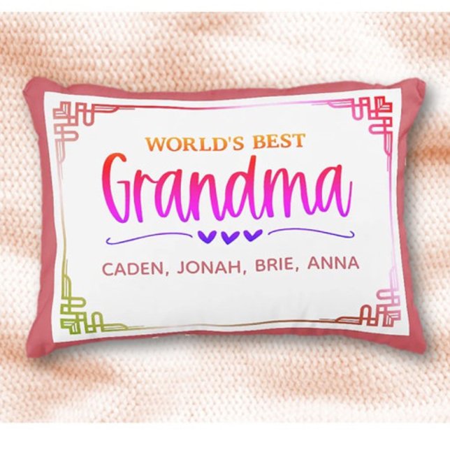 Beste oma cadeau! Gepersonaliseerd  Accent Kussen (Creator heeft geüpload)