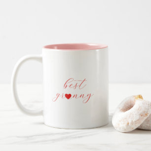 Beste oma, cadeau voor oma, modern  tweekleurige koffiemok