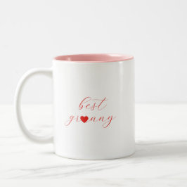 Beste oma, cadeau voor oma, modern tweekleurige koffiemok