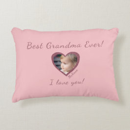 Beste oma Custom Grandkid Photo Template Accent Kussen