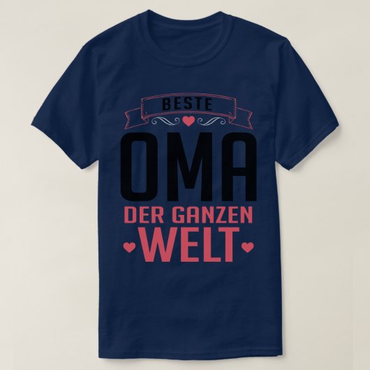 Beste oma der welt t-shirt (Design voorkant)