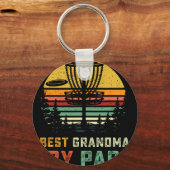 Beste oma discgolf cadeau oma frisbees D Sleutelhanger (Voorkant)