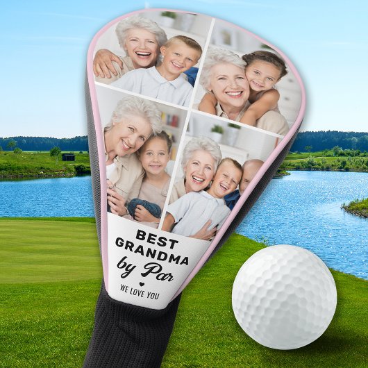 BESTE OMA DOOR PAR Aangepaste 4 Foto Collage Golfheadcover