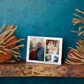 Beste oma en opa 4 foto collage wit fotoplaat (Zijkant)