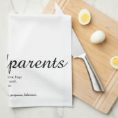 Beste Oma en Opa Definitie Script Theedoek (Quarter Fold)