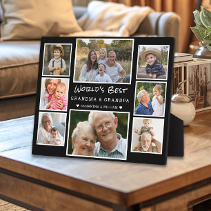 Beste oma en opa ter wereld 8 foto collage fotoplaat