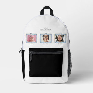 Beste oma Est aangepaste datum 3 foto cute preppy Bedrukte Rugzak