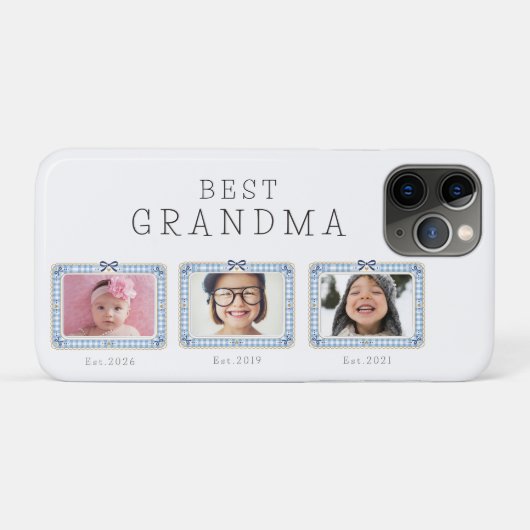 Beste oma Est aangepaste datum 3 foto Schattige pr Case-Mate iPhone Case (Achterkant (horizontaal))