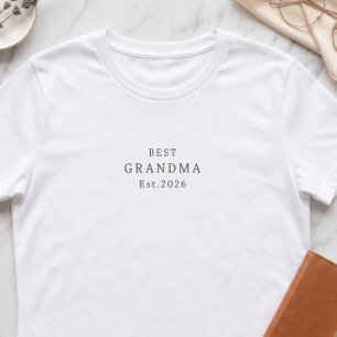 Beste oma Est aangepaste datum minimalistisch eleg T-shirt