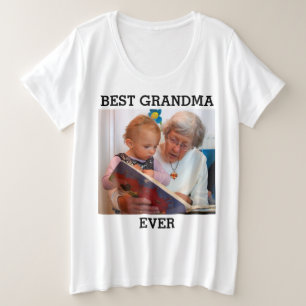 Beste oma Ever Aangepast Foto Creëer Uw Ewn Grote Maat T-shirt