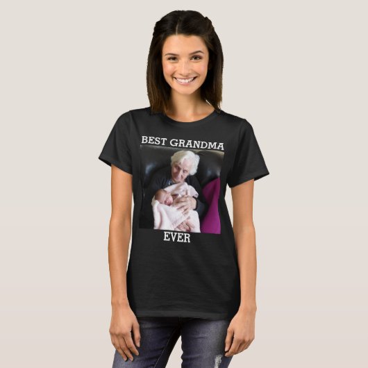 Beste oma Ever Aangepast Foto Creëer Uw Ewn T-shirt (Voorkant volledig)