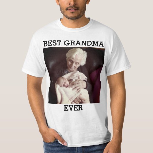 Beste oma Ever Aangepast Foto Creëer Uw Ewn T-shirt (Voorkant)