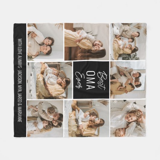 Beste OMA Ever Custom Fleece Blanket Deken (Voorkant (Horizontaal))