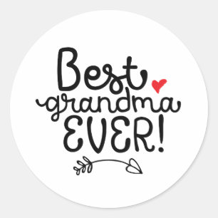 Beste oma Ever Granny oma Ronde Sticker