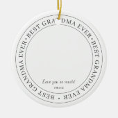 Beste oma Ever Moderne Klassieke foto Keramisch Ornament (Voorkant)