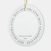 Beste oma Ever Moderne Klassieke foto Keramisch Ornament (Links)