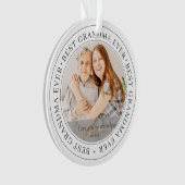 Beste oma Ever Moderne Klassieke foto Ornament (voorkant)