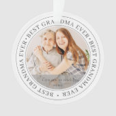 Beste oma Ever Moderne Klassieke foto Ornament (voorkant)