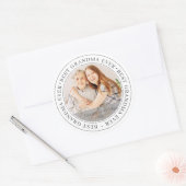 Beste oma Ever Moderne Klassieke foto Ronde Sticker (Envelop)
