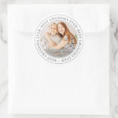 Beste oma Ever Moderne Klassieke foto Ronde Sticker (Tas)