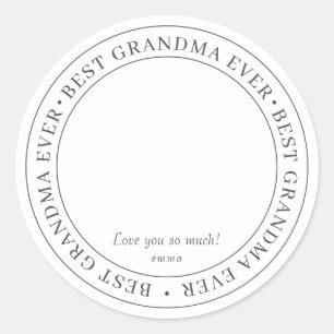 Beste oma Ever Moderne Klassieke foto Ronde Sticker