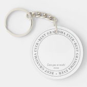 Beste oma Ever Moderne Klassieke foto Sleutelhanger (Voorkant)
