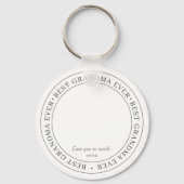 Beste oma Ever Moderne Klassieke foto Sleutelhanger (Voorkant)