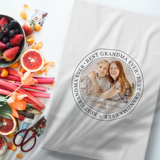 Beste oma Ever Moderne Klassieke foto Theedoek