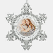 Beste oma Ever Moderne Klassieke foto Tin Sneeuwvlok Ornament (Voorkant)