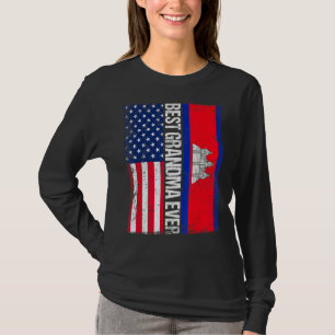  Beste oma Ever Retro Amerikaans Cambodja T-shirt
