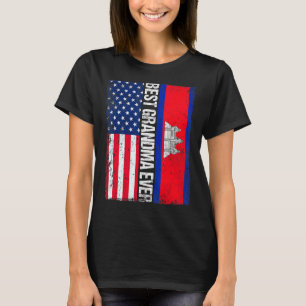 Beste oma Ever Retro Amerikaans Cambodja T-shirt